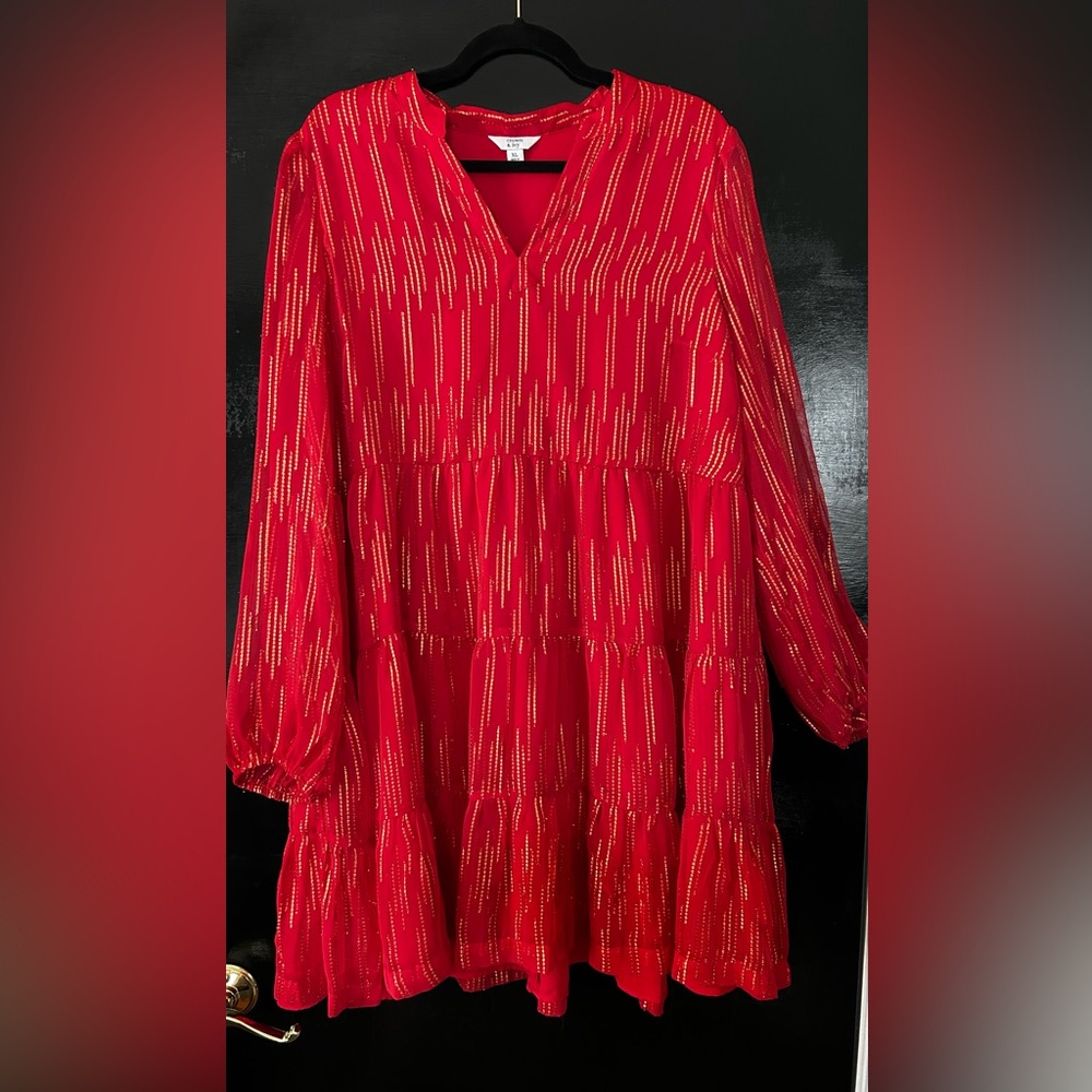Crown & Ivy Mini Dress- Red